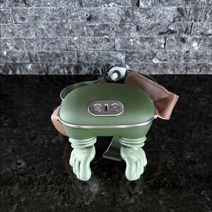 Green Portable Neck and Shoulder Massager with Brown Straps